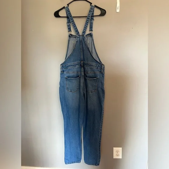 Universal Thread Blue Denim Overalls Size 8/29 - Picture 2 of 7